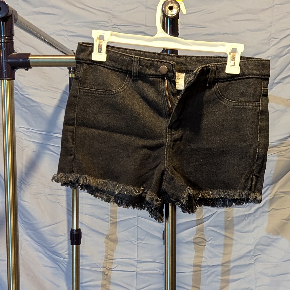Women's Black Denim Shorts